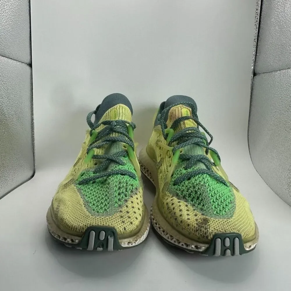 Adidas Fusio 4D Primeknit Frozen Yellow Shoes‎ Mens Size 9.5 Green Running